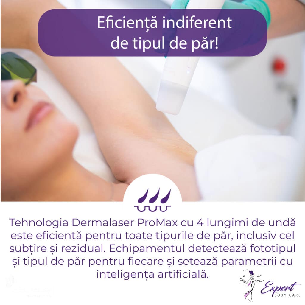 O persoană care se confruntă cu un tratament la subrat cu Laser Derma Pro Max, axila se bucură de beneficiile laserului epilare definitiva pentru o piele netedă, fără păr.